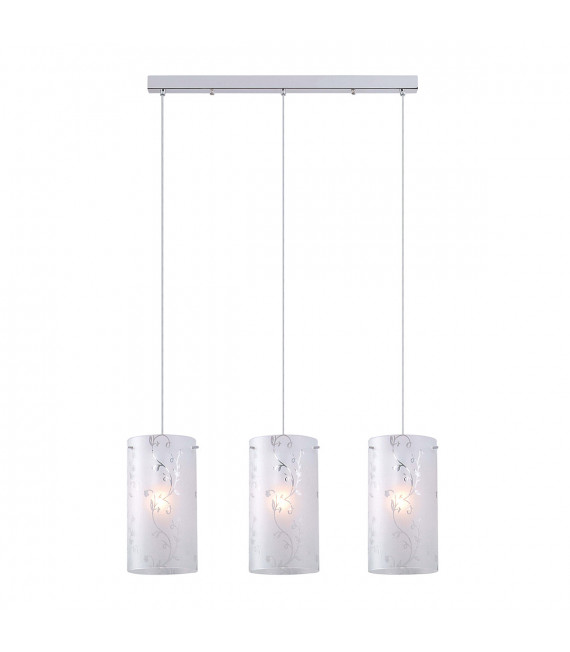 Modern pendant lamp Rico Chrome in glass