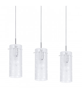 Lámpara colgante moderna Naolin Chrome, blanco