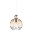 Suspension moderne Biron Chrome hauteur 37,3 Cm