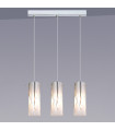 Suspension moderne Kosma Chrome, verre et métal