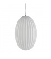 Parlo Chrome and transparent metal hanging lamp