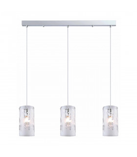 Suspension moderne Sense Chrome et tissu