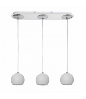Modern hanging lamp James WH white 3 bulbs