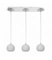 Suspension moderne James WH blanc 3 ampoules