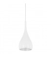 Suspension moderne Anon White Chrome, blanc