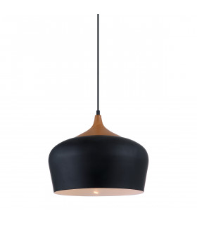 Suspension moderne Britta Noir 1 ampoule