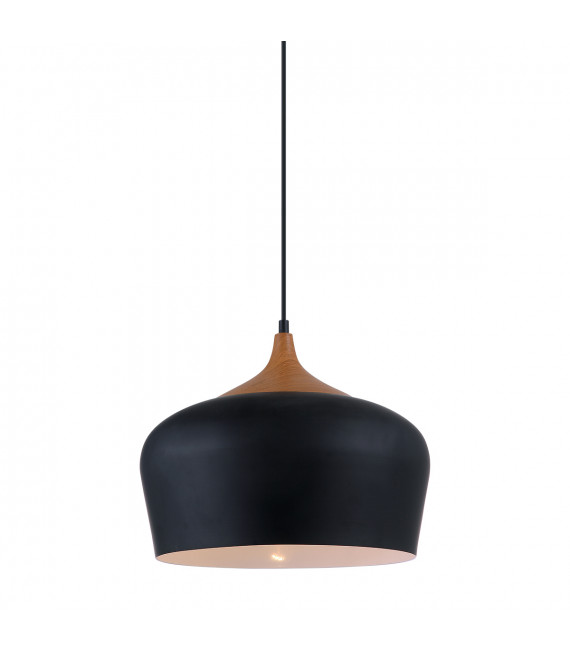 Suspension moderne Britta Noir 1 ampoule