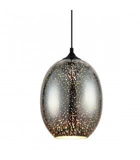Lampada a sospensione moderna Andromeda 3D Nera, colorata