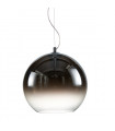 Suspension moderne Namelo Chrome en métal et verre