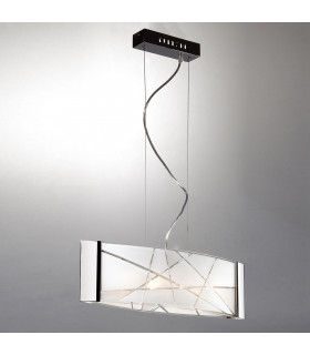Suspension moderne Abigail Chrome