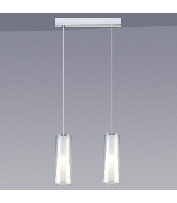 Moderna lampada a sospensione Carole Chrome