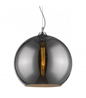 Suspension moderne Fixio Chrome, noir