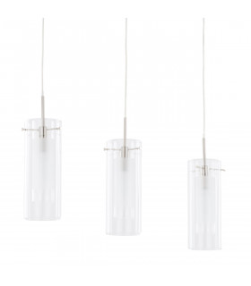 Suspension moderne Terni Chrome 3 ampoules