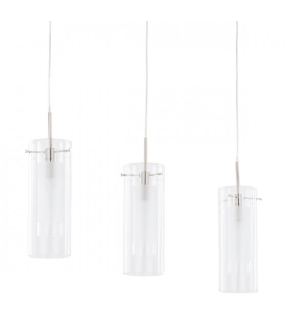 Moderne Pendelleuchte Getrübtes Chrom