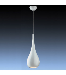 Suspension moderne Lava White Chrome, blanc