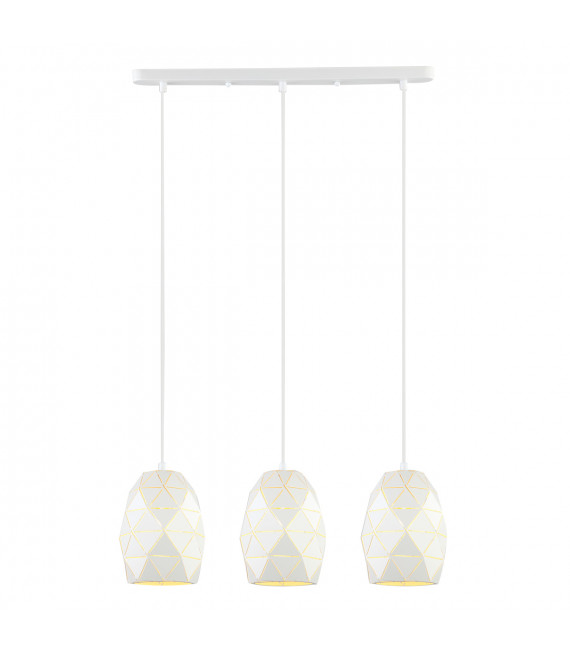 Modern pendant lamp Harley white 3 steel bulbs
