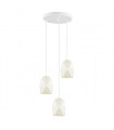 Suspension moderne Harley blanc 3 ampoules