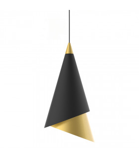 Lámpara colgante moderna Raalto Negro, dorado
