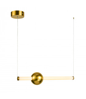 Suspension moderne Halling Cuivre, abat jour blanc