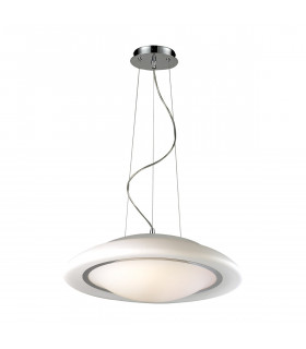 Suspension moderne Huller Chrome, blanc