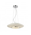 Modern pendant light Camino Chrome, white 3 bulbs