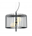 Modern suspension Daren Black, glass and steel