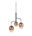 Suspension moderne Lesla Chrome, noir