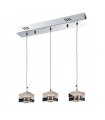 Suspension moderne Cubric Chrome 3 ampoules