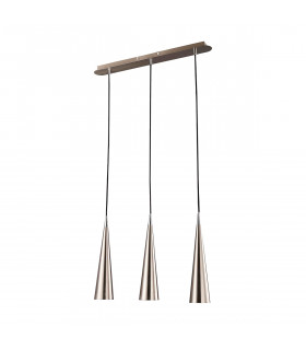 Suspension moderne Pietro SN Nickel satiné 3 ampoules