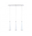 Suspension moderne Pietro WH blanc 3 ampoules