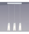 Modern suspension Carole Chrome 3 bulbs