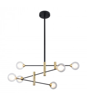 Moderne Pendelleuchte Marino Black, Messing