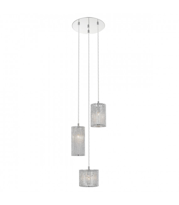 Lámpara colgante moderna Anabella Chrome, plata