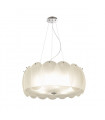 Suspension moderne Esseo blanc 8 ampoules