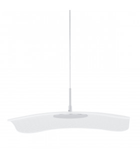 Suspension moderne Blossom Chrome, transparent