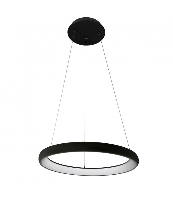 Modern suspension Alessia Noir in acrylic and metal