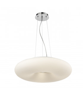 Suspension moderne Level Chrome, blanc