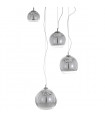 Laurent Chrome modern pendant light 4 bulbs