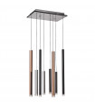 Suspension moderne Reyna Chrome en aluminium