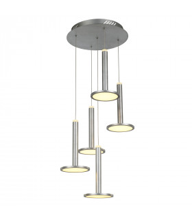 Modern pendant light Oliver Satin Nickel in acrylic
