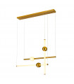 Suspension moderne Halling Cuivre en acier et verre