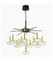 Modern hanging lamp Hasselt Black, gold
