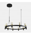 Suspension en acrylique Almelo Noir, doré