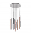 Suspension moderne Reyna Chromée en aluminium