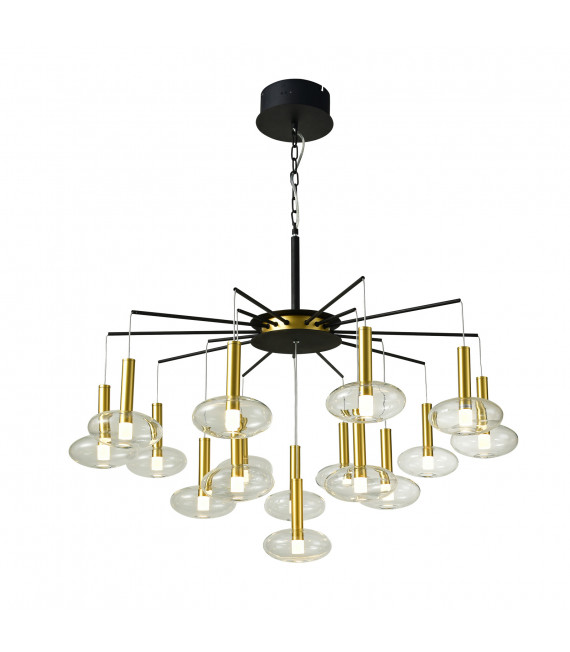 Lámpara colgante moderna Hasselt Negro, dorado