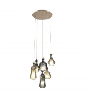 Moderne Pendelleuchte Vives Champagner Gold