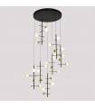 Modern pendant lamp Helmond Black, gold