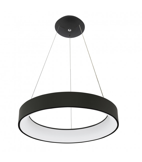 Modern suspension Chiara Noir in aluminum and acrylic