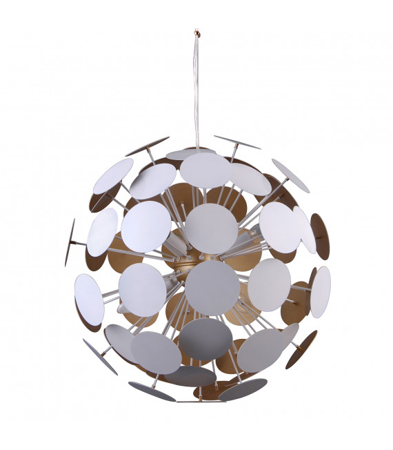 Suspension moderne Mailone Blanc, doré