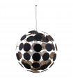 Modern suspension Mailone White, gold in steel